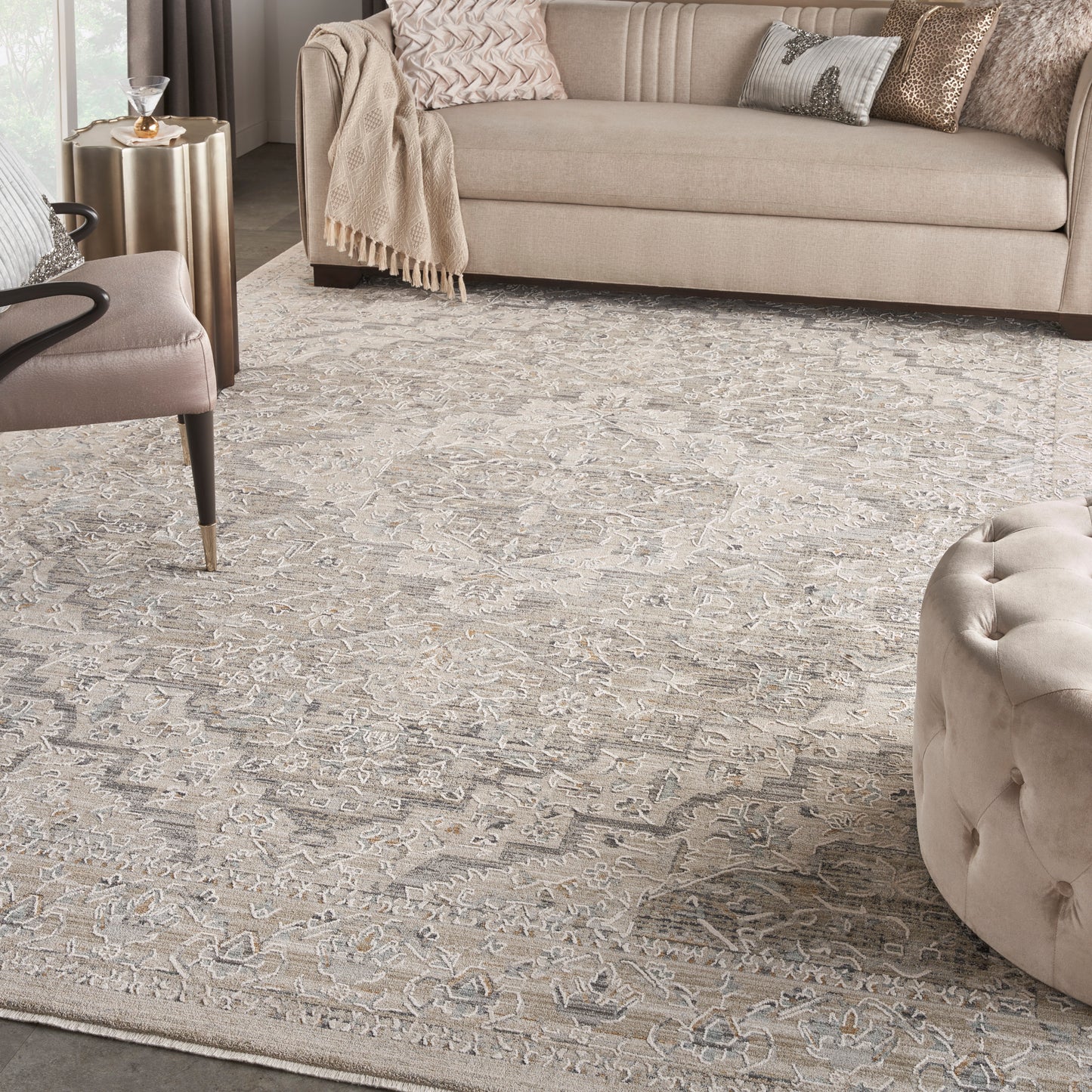 Nourison Home Lynx  Ivory Taupe  Transitional