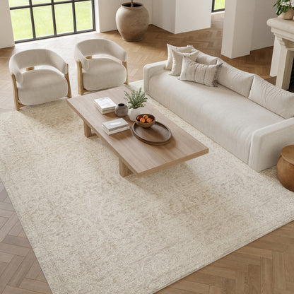 Nourison Home Eco Cycle  Ivory Beige  Traditional