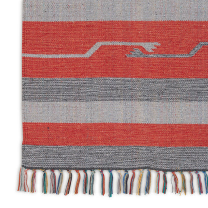 Nourison Home Baja  Grey Red  Transitional