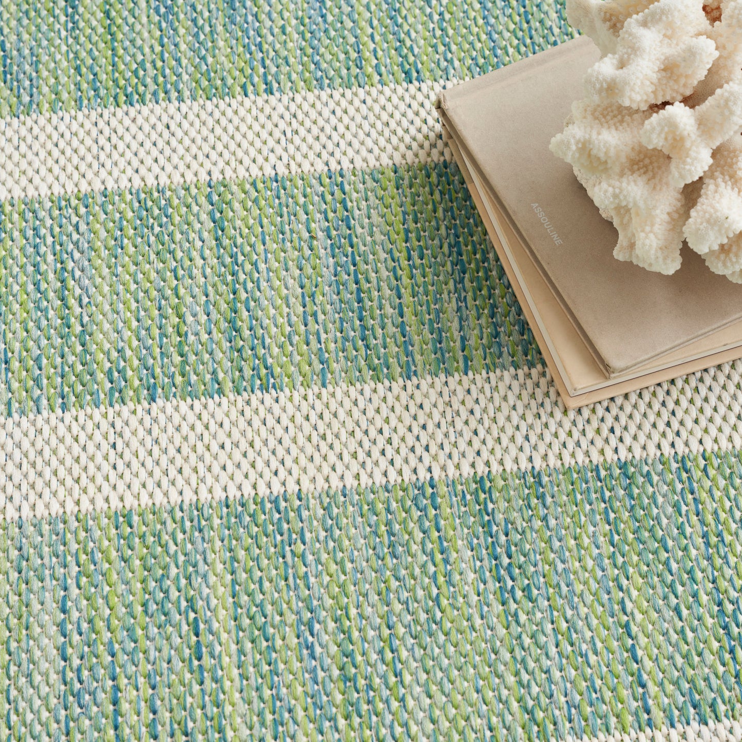 Nourison Home Positano  Blue Green Ivory  Contemporary