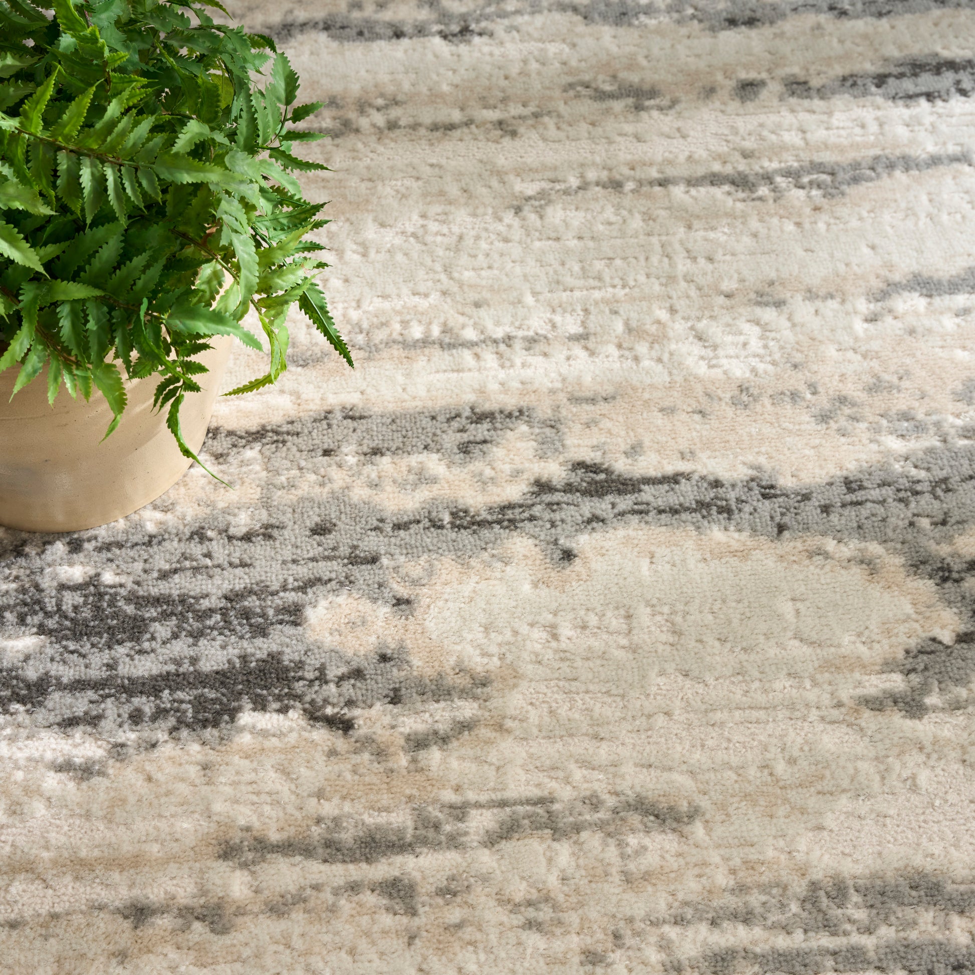 Nourison Home Serenity Home  Grey Multicolor  Contemporary