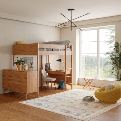 Nourison Home Botanical Washables  Beige Multicolor  Contemporary