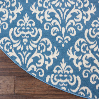 Nourison Home Grafix  Blue  Transitional