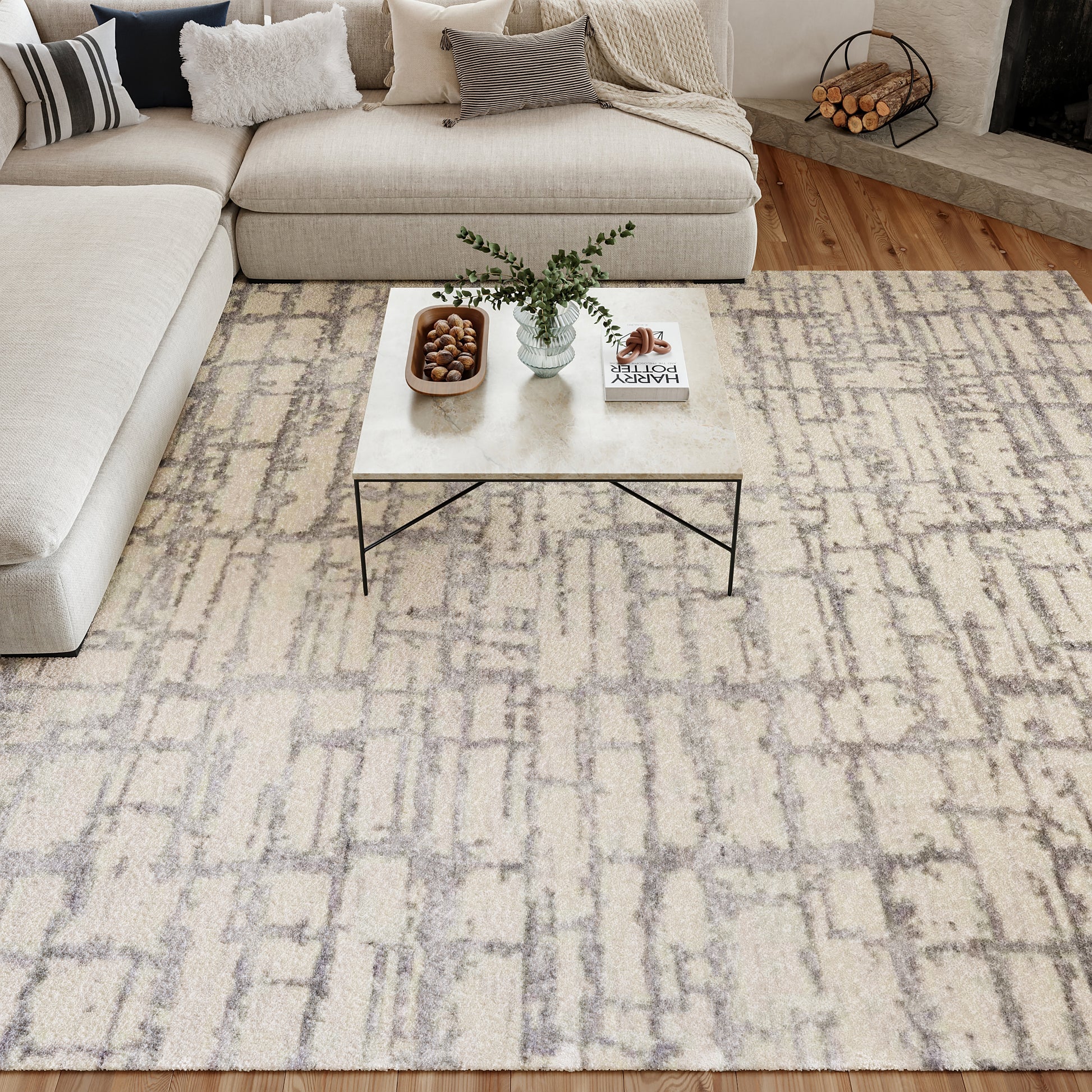 Nourison Home Luna  Ivory Grey  Contemporary