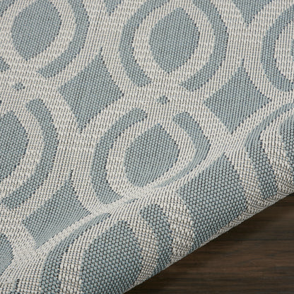 Nourison Home Aruba  Light Blue Cream  Contemporary