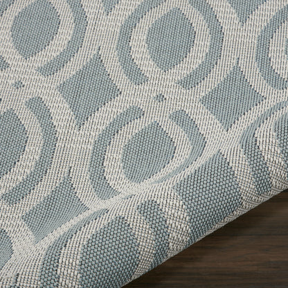 Nourison Home Aruba  Light Blue Cream  Contemporary