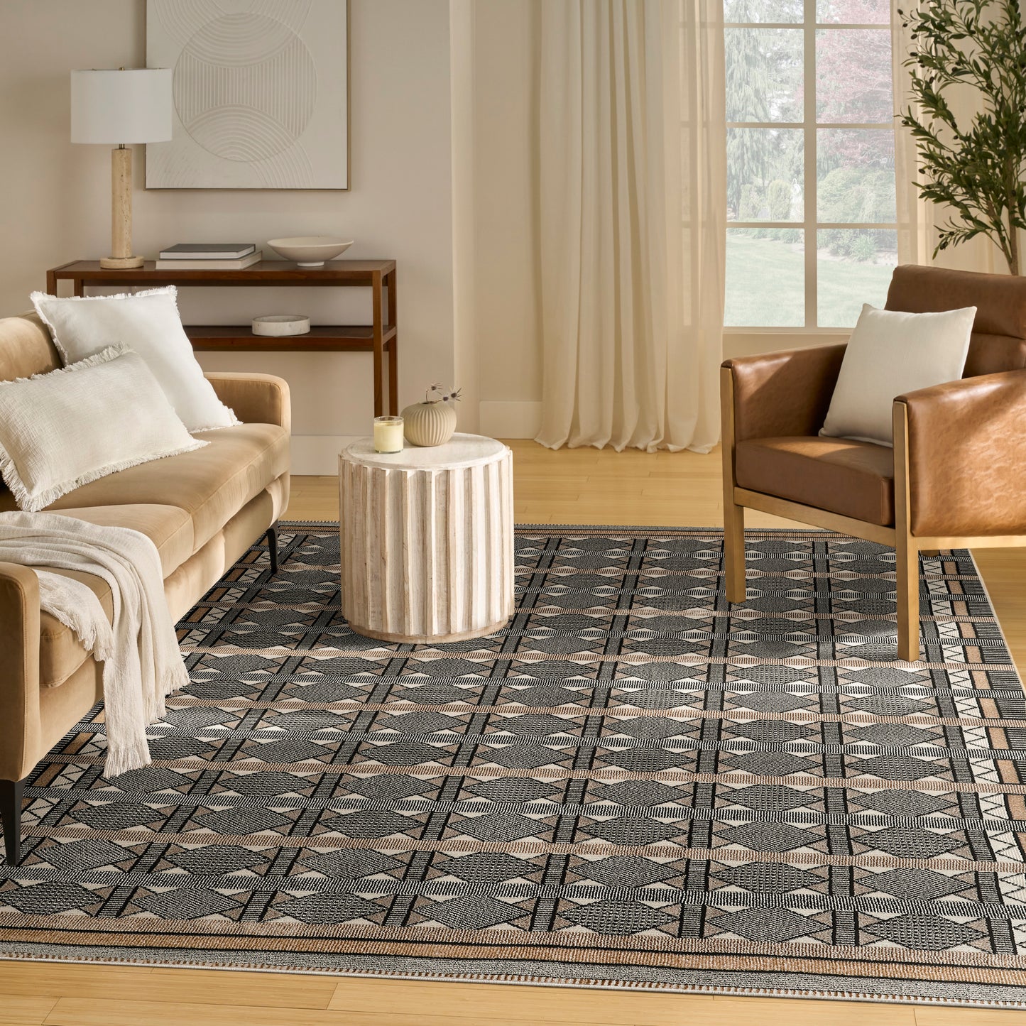 Nourison Home Nordic  Ivory Multicolor  Contemporary