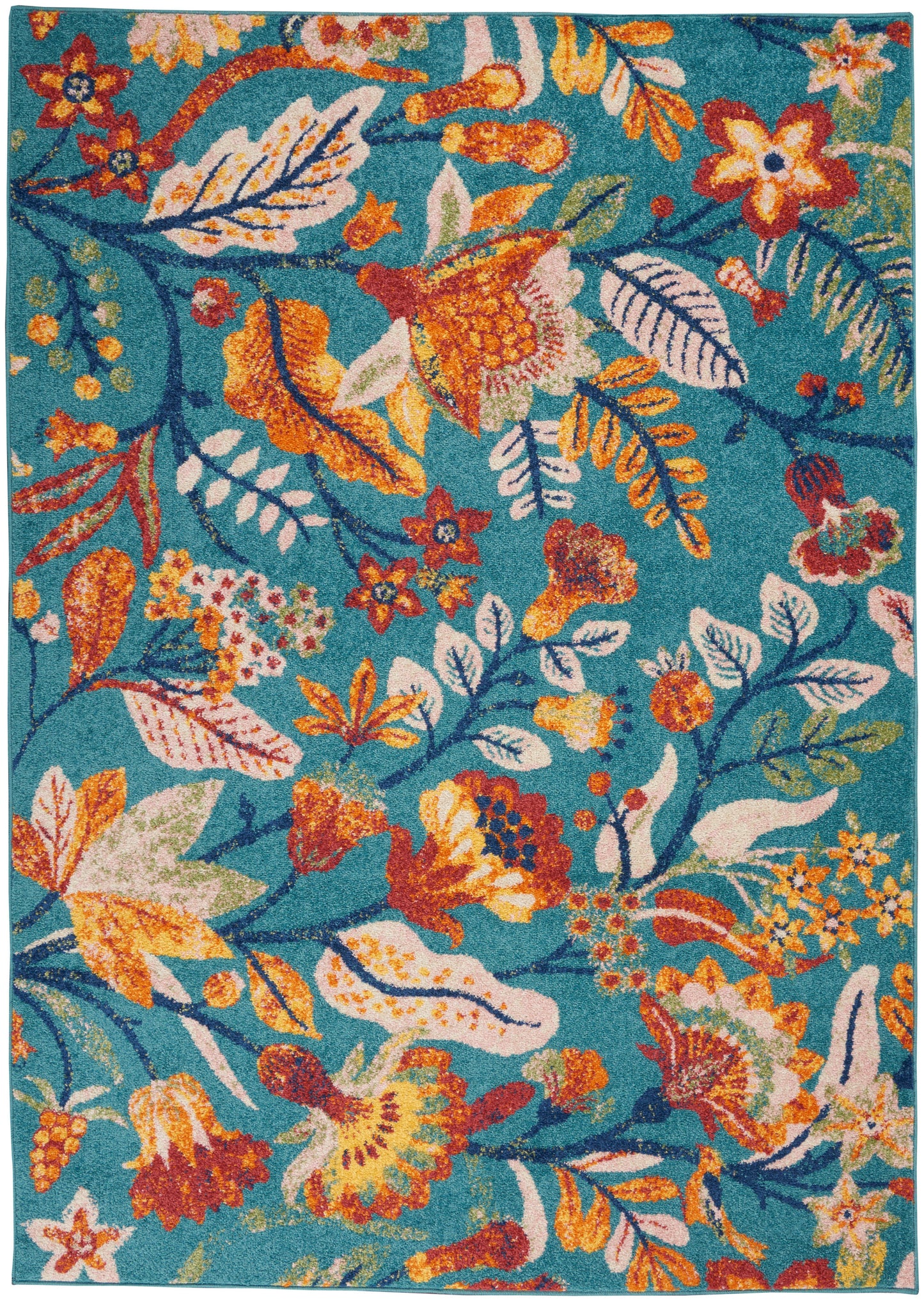 Nourison Home Allur ALR09 Turquoise Multicolor Contemporary Power-loomed Rug