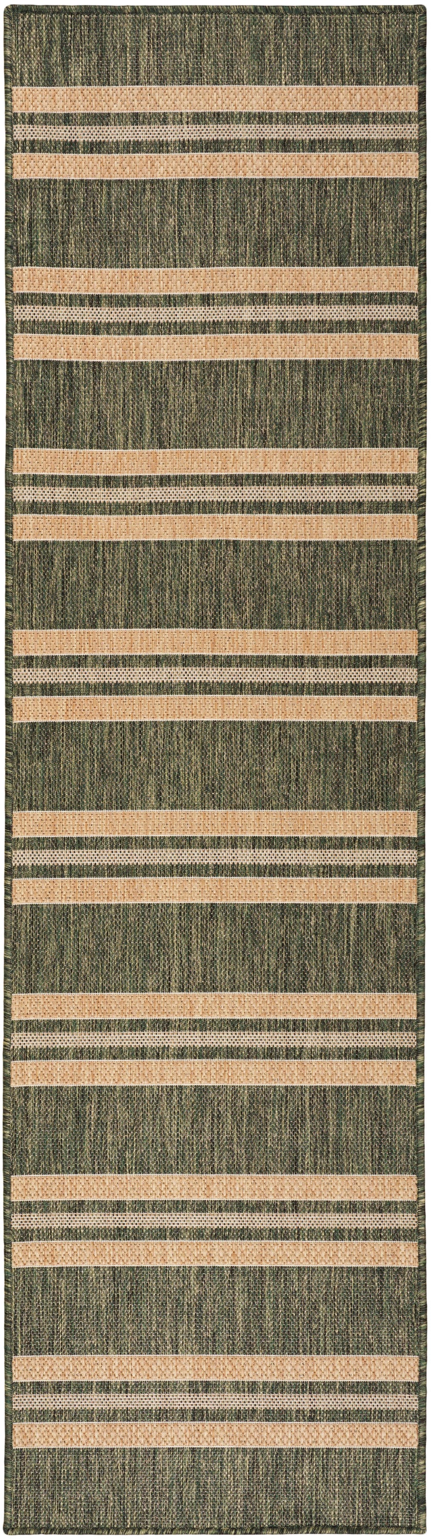 Nourison Home Horizon Indoor/Outdoor HOZ05 Green Contemporary Power-loomed Rug