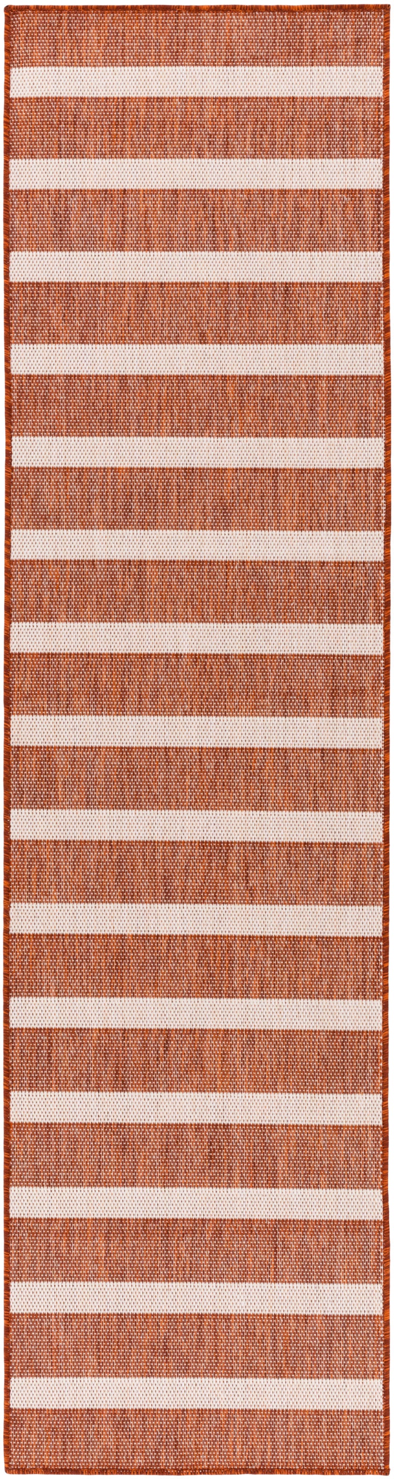 Nourison Home Positano POS03 Terracotta Ivory Contemporary Power-loomed Rug