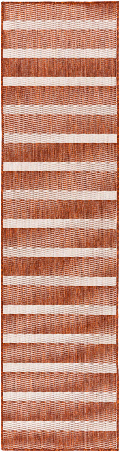 Nourison Home Positano POS03 Terracotta Ivory Contemporary Power-loomed Rug