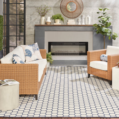 Nourison Home Twist Reversible  Navy  Contemporary