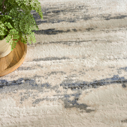 Nourison Home Serenity Home  Blue Multicolor  Contemporary