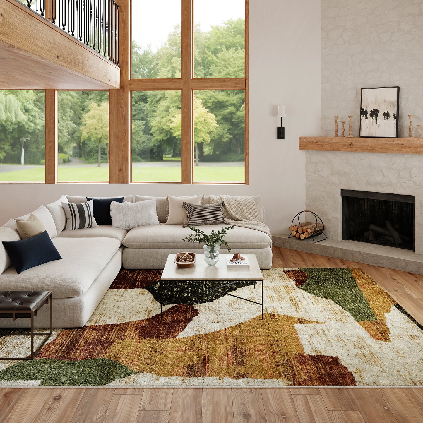 Nourison Home Nordic  Beige Multi  Contemporary