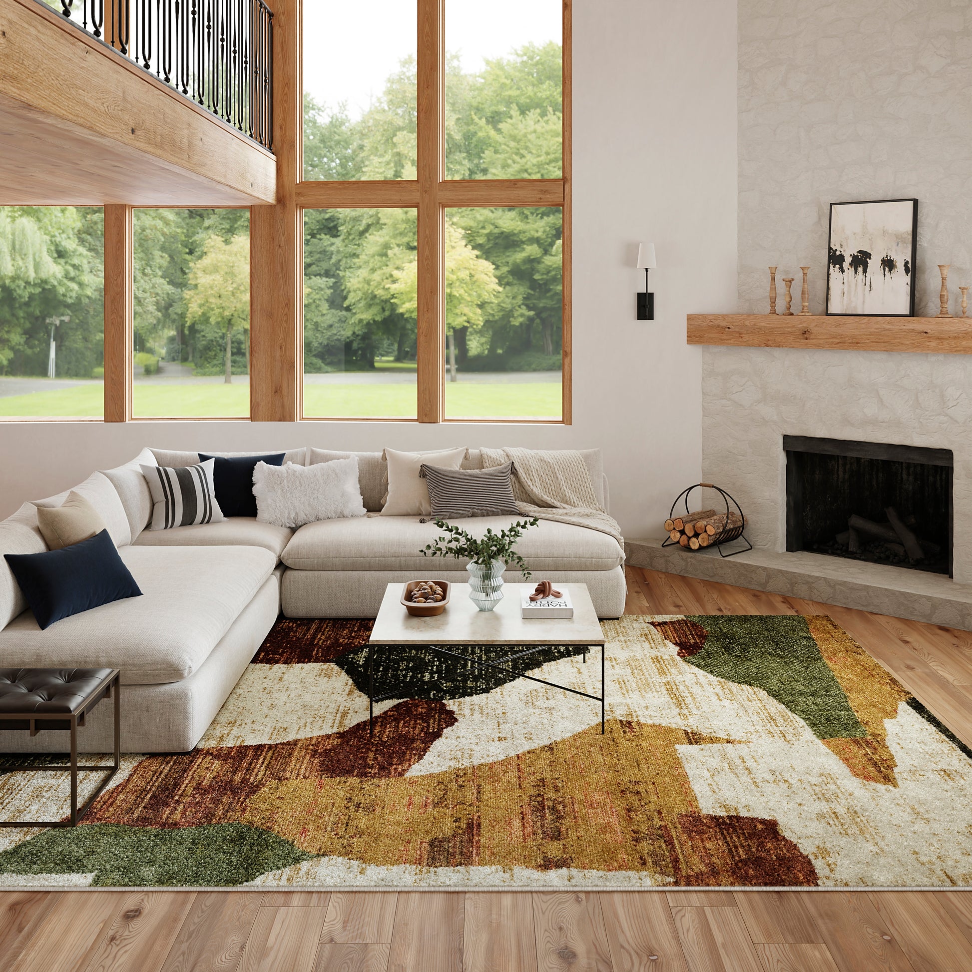 Nourison Home Nordic  Beige Multi  Contemporary