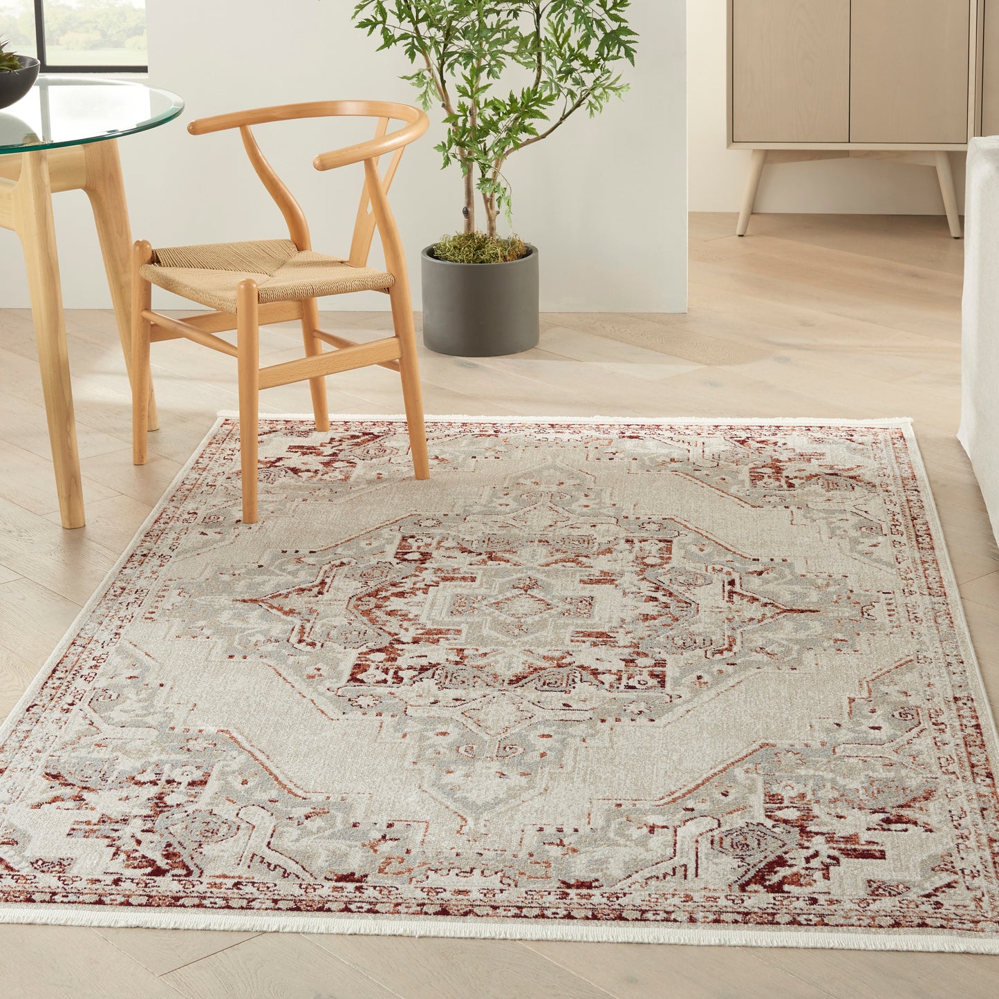 Nourison Home Carina  Brick Silver  Transitional