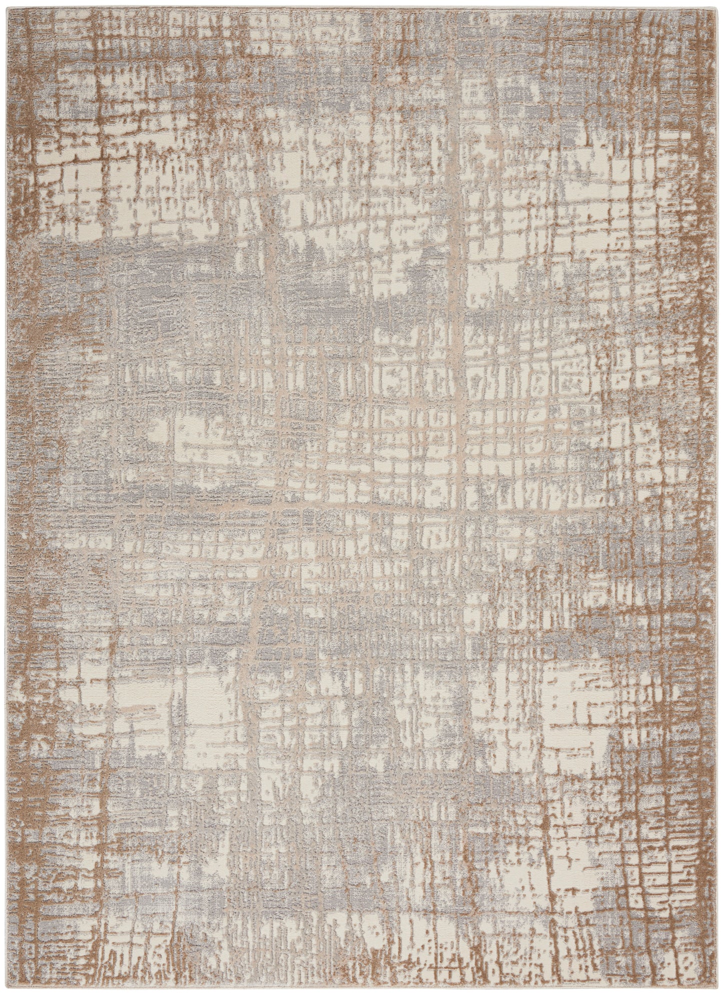 Calvin Klein CK950 Rush CK950 Ivory Taupe Contemporary Power-loomed Rug