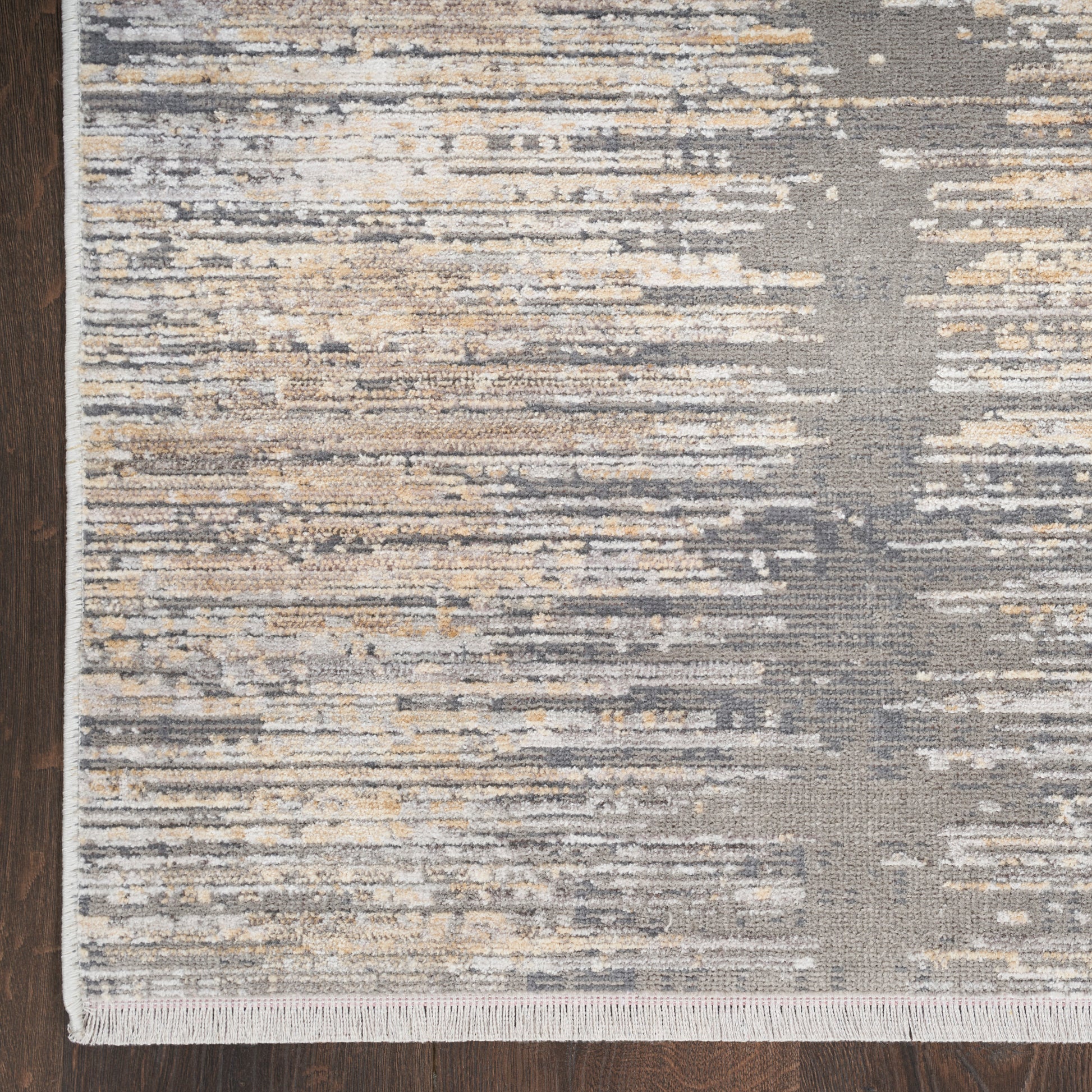 Nourison Home Abstract Hues  Grey Gold  Contemporary