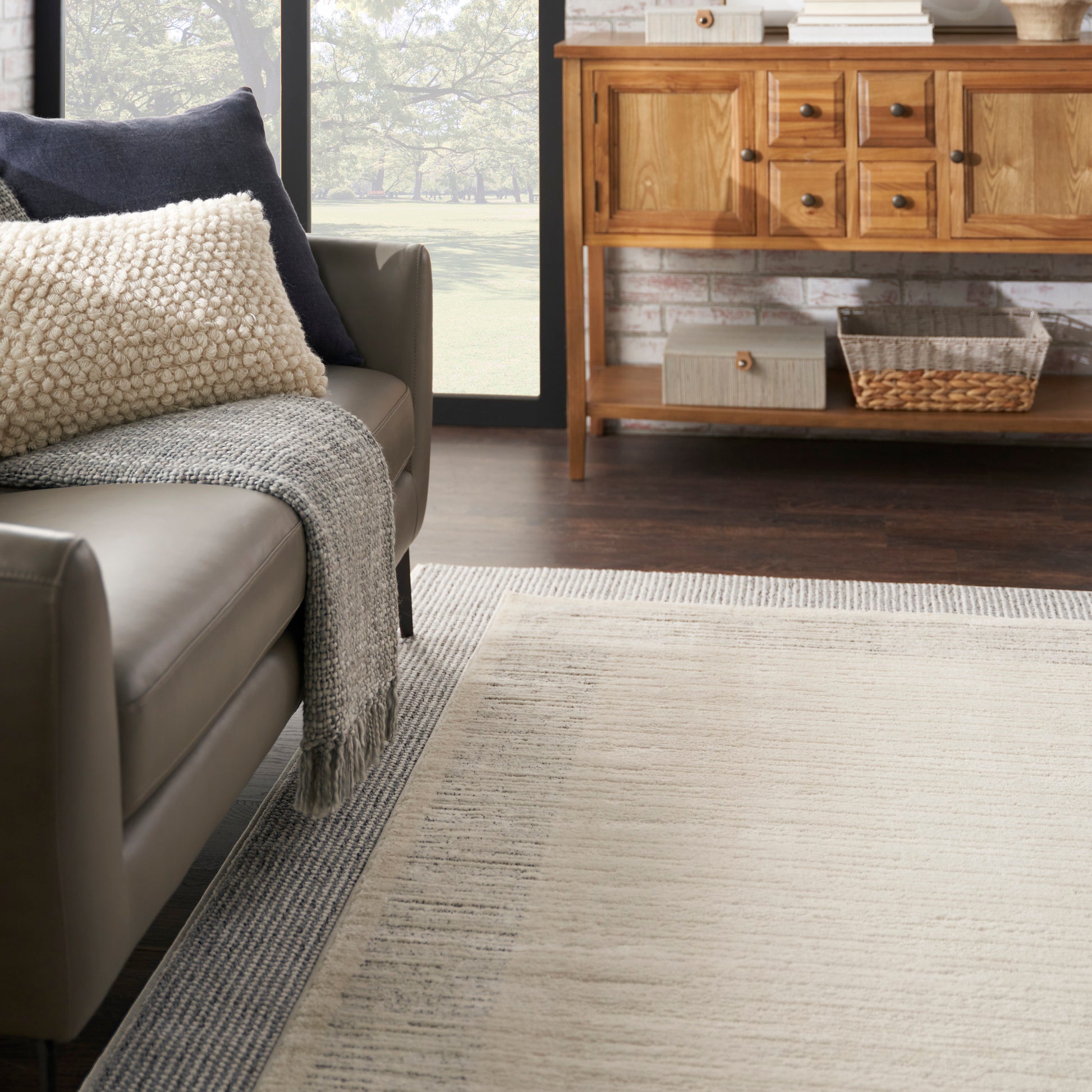 Nourison Home Andes  Ivory Grey  Contemporary