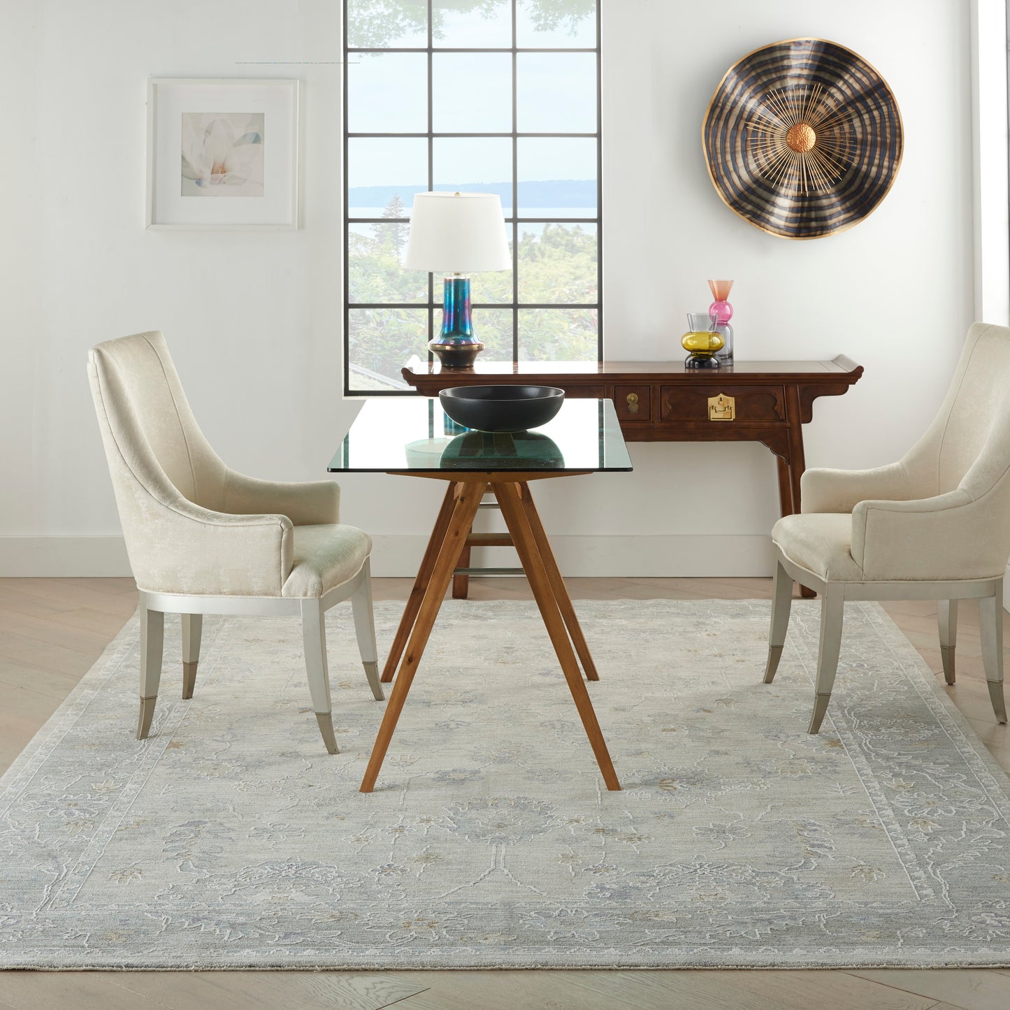 Nourison Home Infinite  Light Grey  Traditional