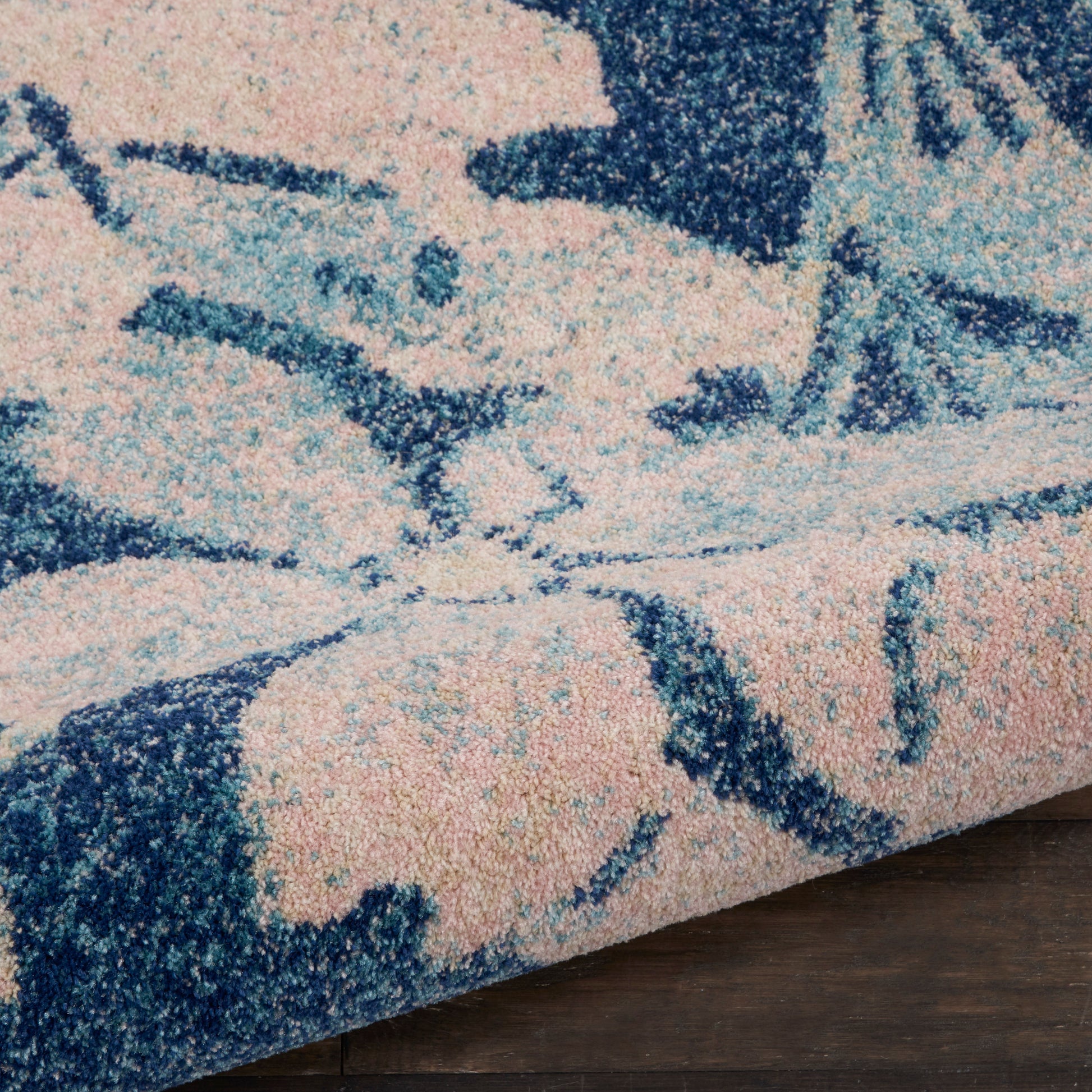 Nourison Home Tranquil  Navy Pink  Contemporary