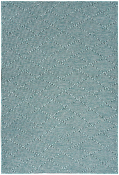 Nourison Home Washable Solutions WSL01 Aqua Contemporary Power-loomed Rug