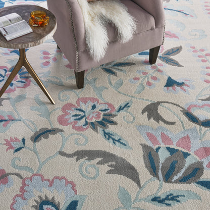 Nourison Home Jubilant  Ivory Multicolor  Contemporary