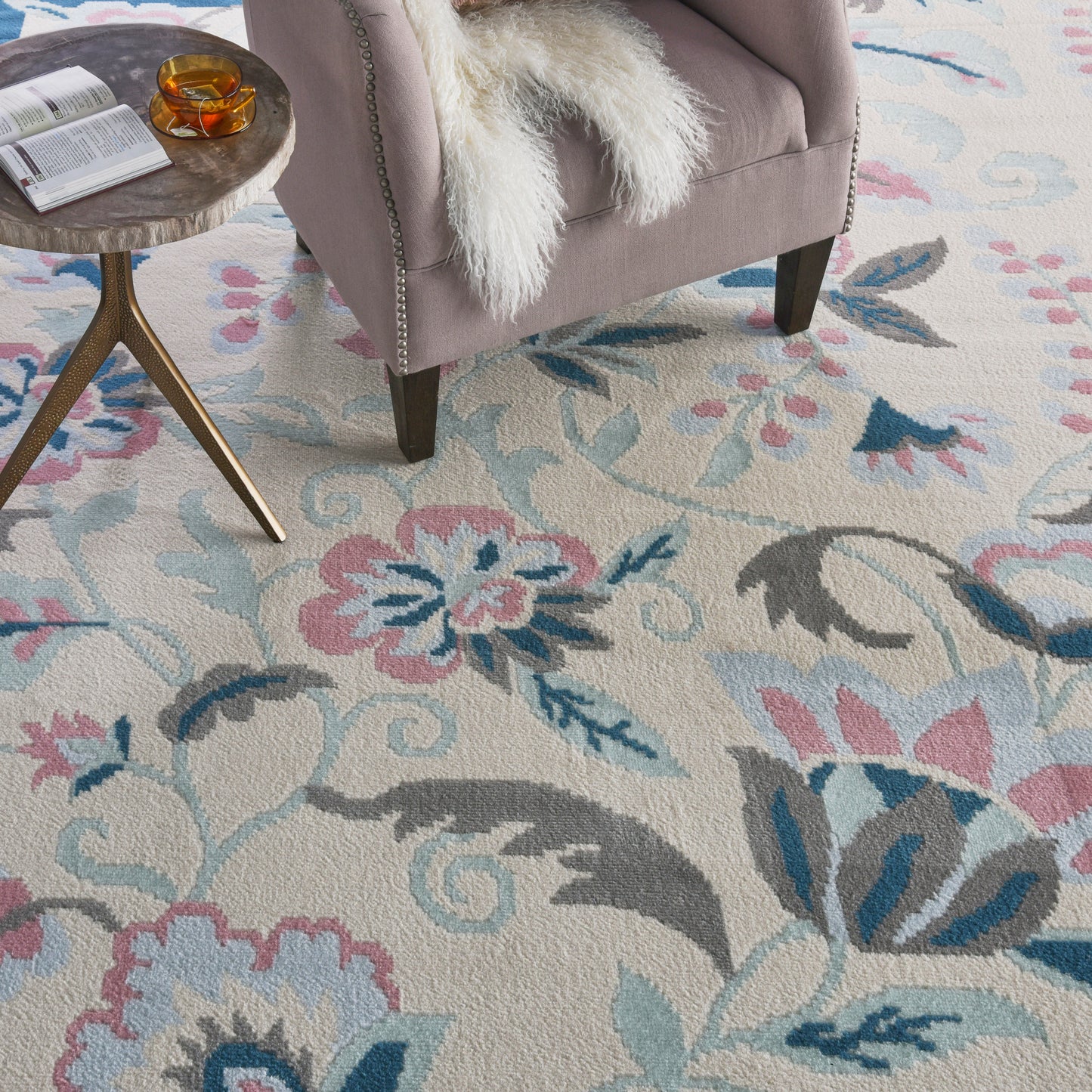 Nourison Home Jubilant  Ivory Multicolor  Contemporary