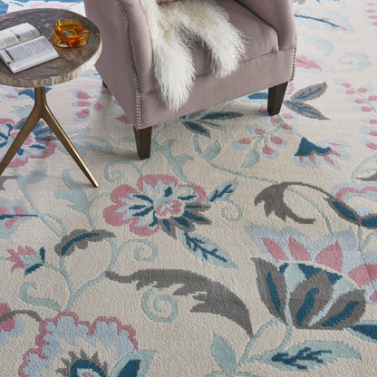 Nourison Home Jubilant  Ivory Multicolor  Contemporary