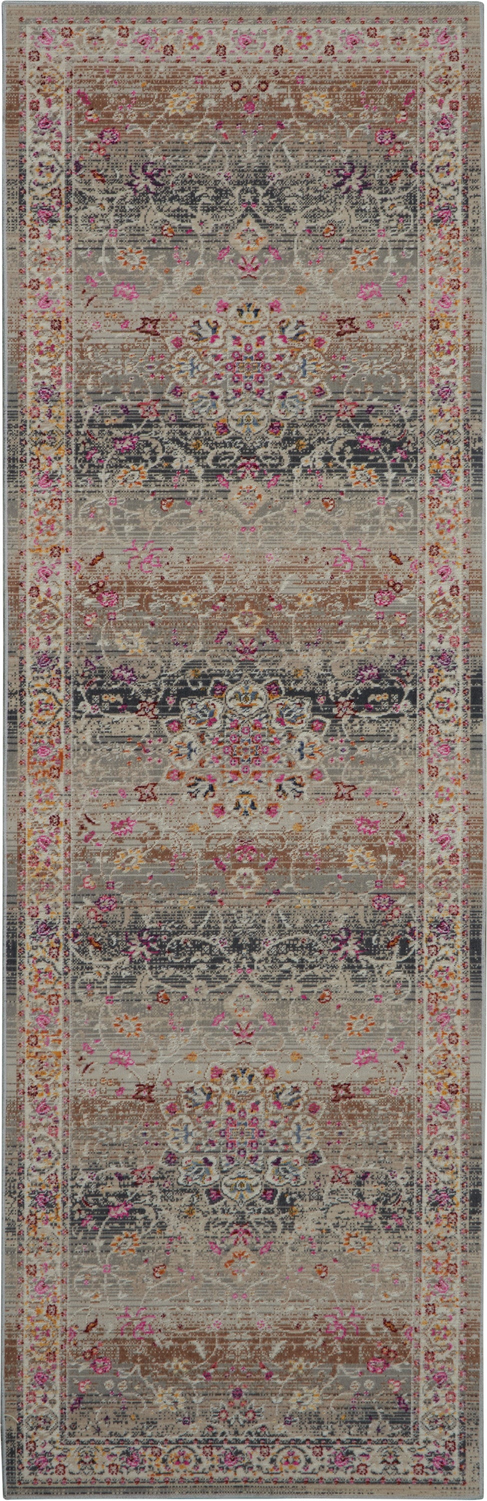 Nourison Home Vintage Kashan VKA01 Grey Traditional Power-loomed Rug