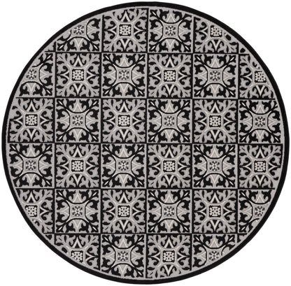 Nourison Home Aloha ALH34 Black White Contemporary Power-loomed Rugs