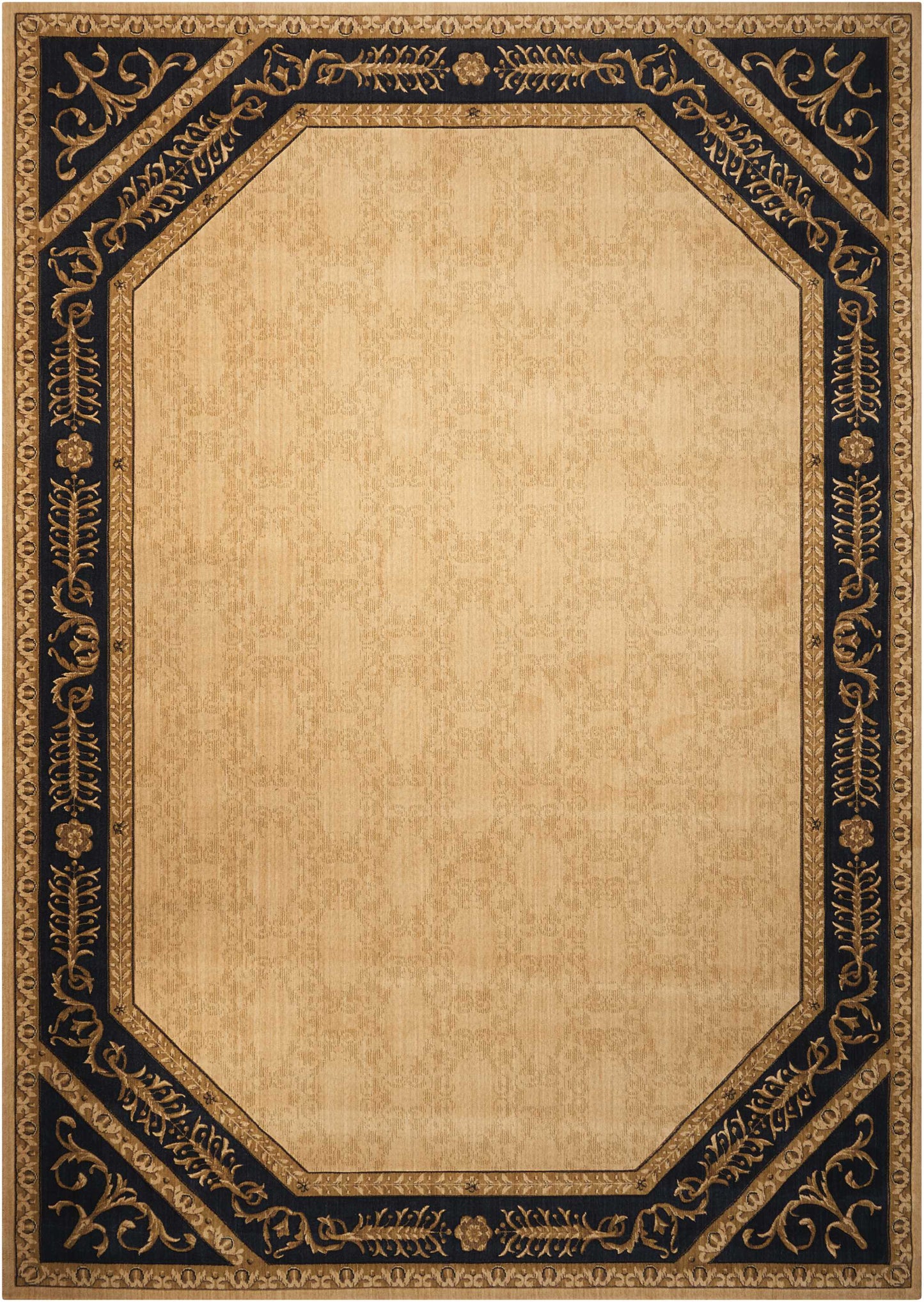 Nourison Home Vallencierre  Beige Black  Traditional