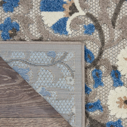 Nourison Home Aloha  Grey Multicolor  Contemporary