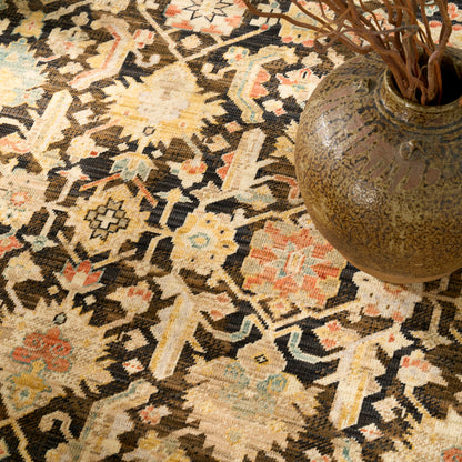 Nourison Home Antique Bloom  Mocha Multicolor  Traditional