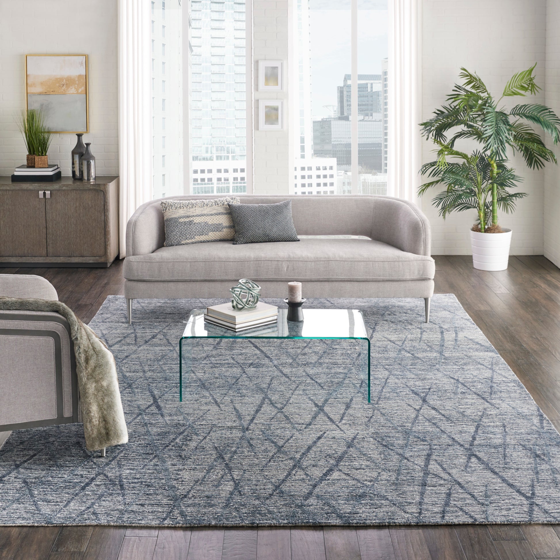 Nourison Home OCEAN  Indigo  Contemporary