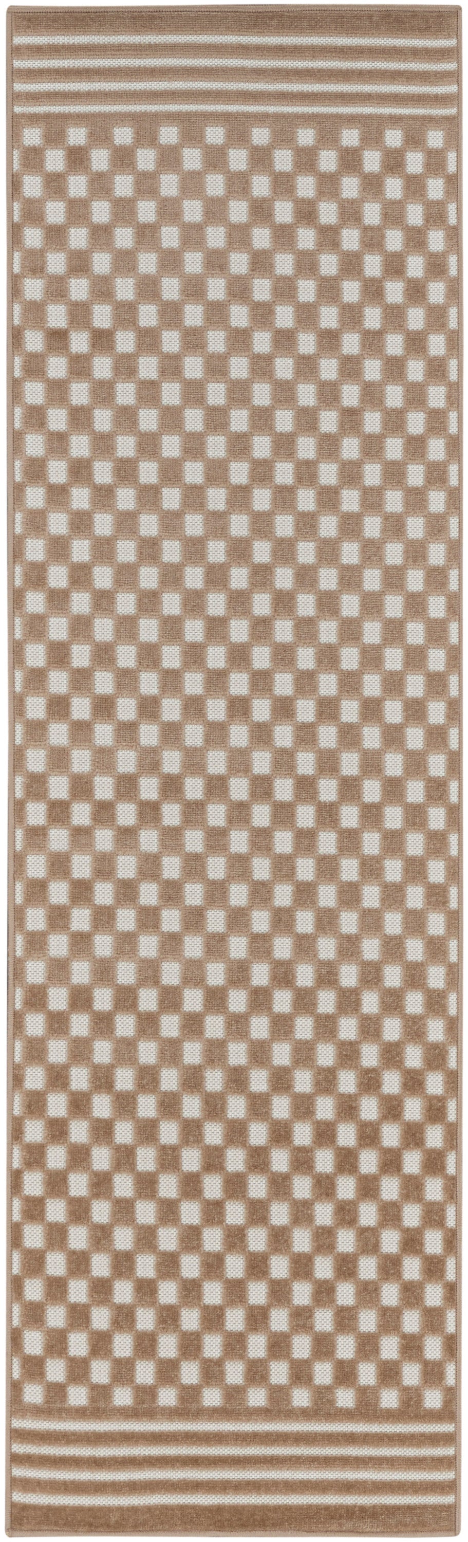 Nourison Home Care Free CAF02 Brown Contemporary Loom-woven Rug