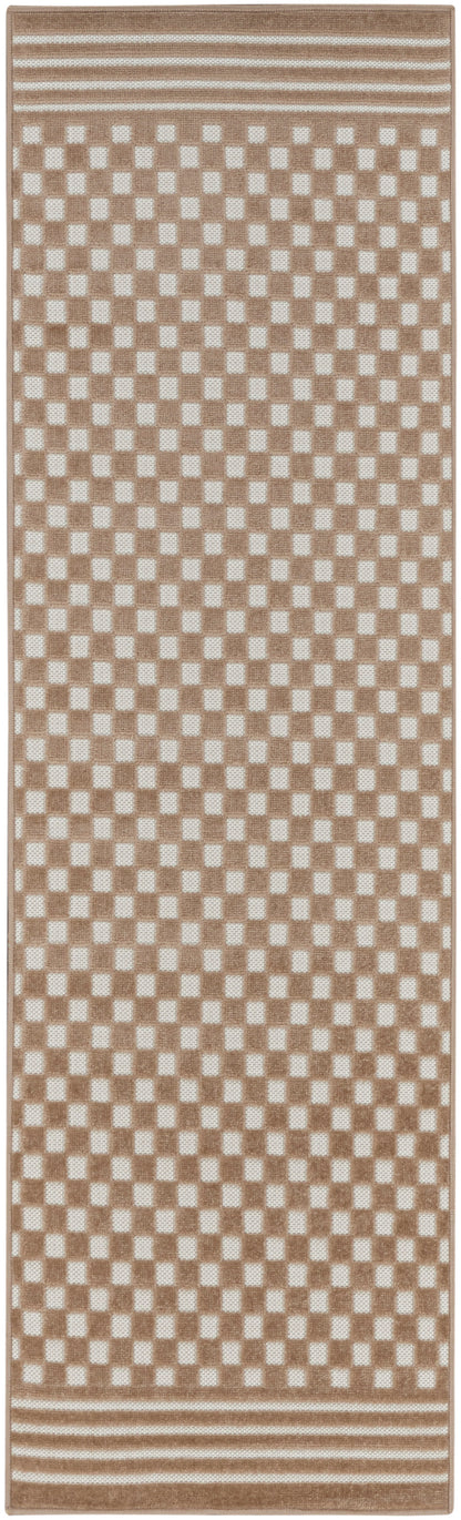 Nourison Home Care Free CAF02 Brown Contemporary Loom-woven Rug