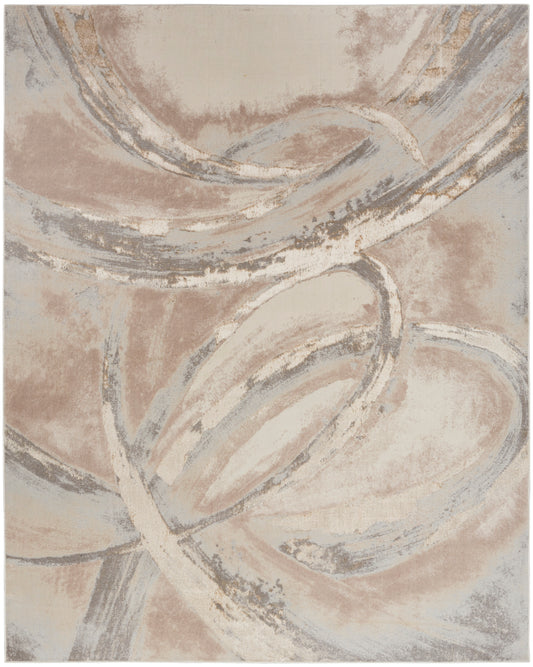 Nourison Home Splash  Beige Grey  Contemporary