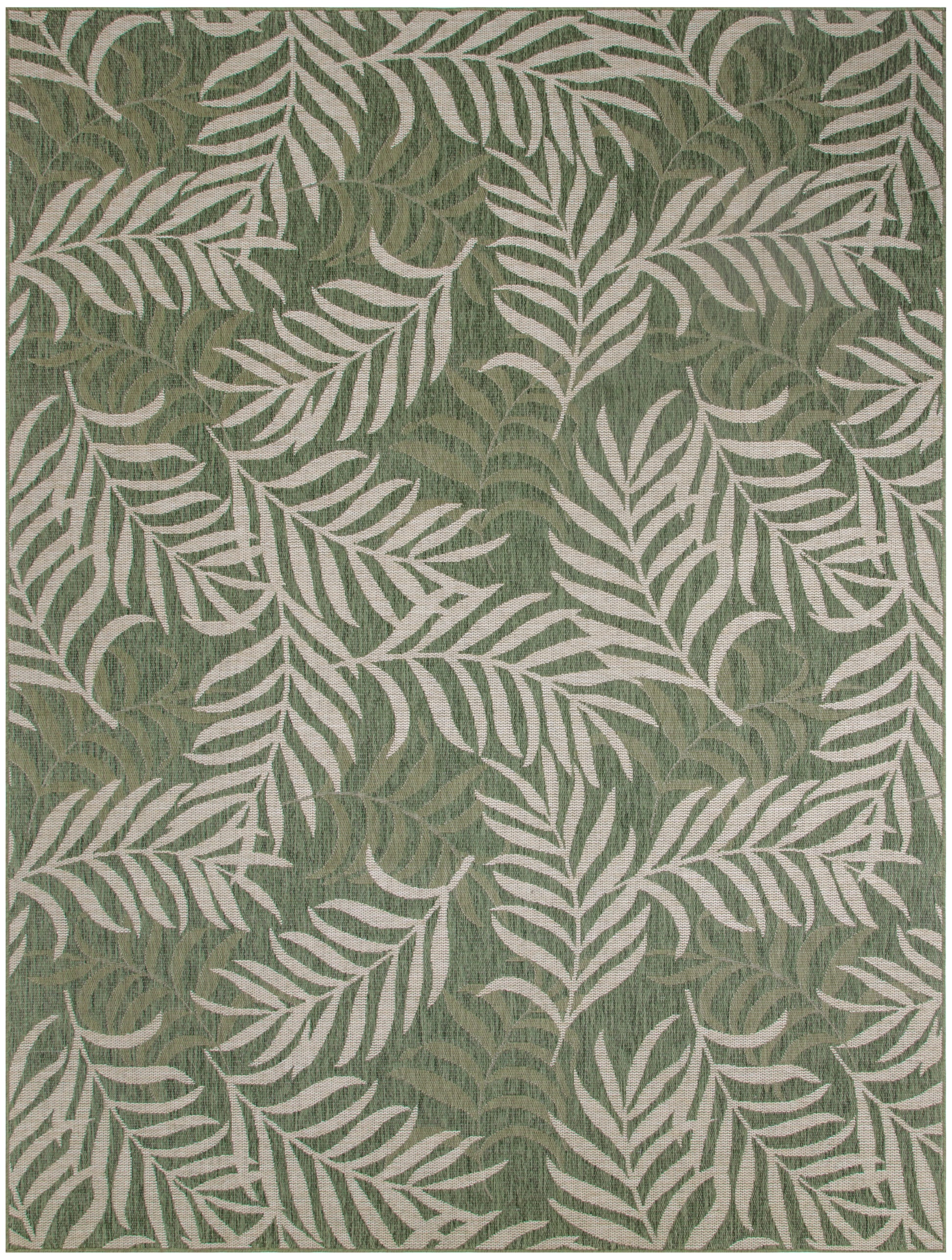 Nourison Home Garden Oasis  Green Ivory  Contemporary