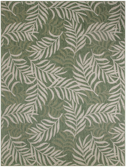 Nourison Home Garden Oasis  Green Ivory  Contemporary