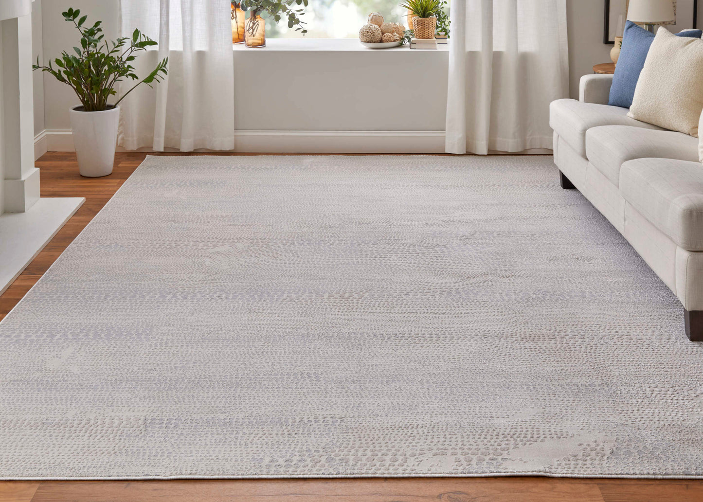 Feizy Prasad 39N8F Ivory Gray Modern/Casual Rug - Rugs - Feizy - Atlanta Designer Rugs