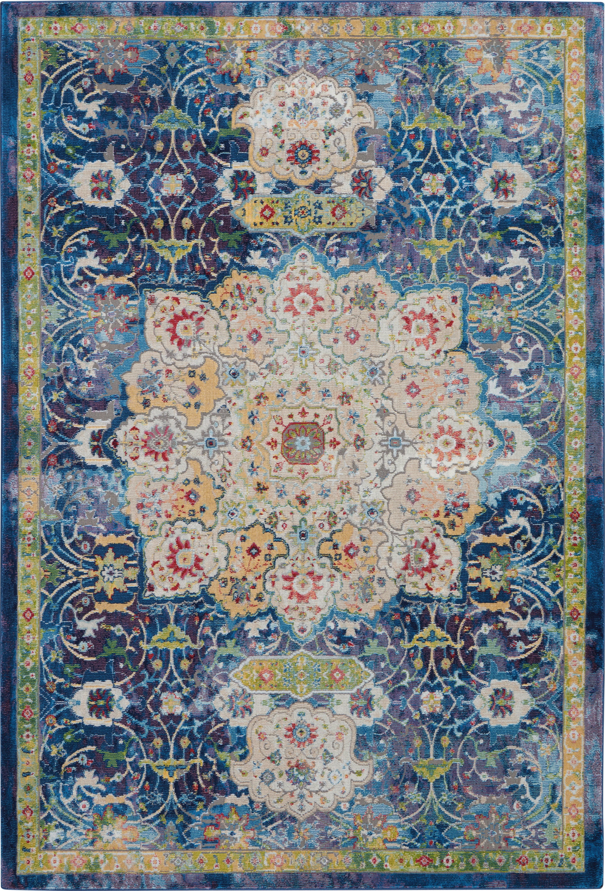 Nourison Home Ankara Global  Blue  Traditional