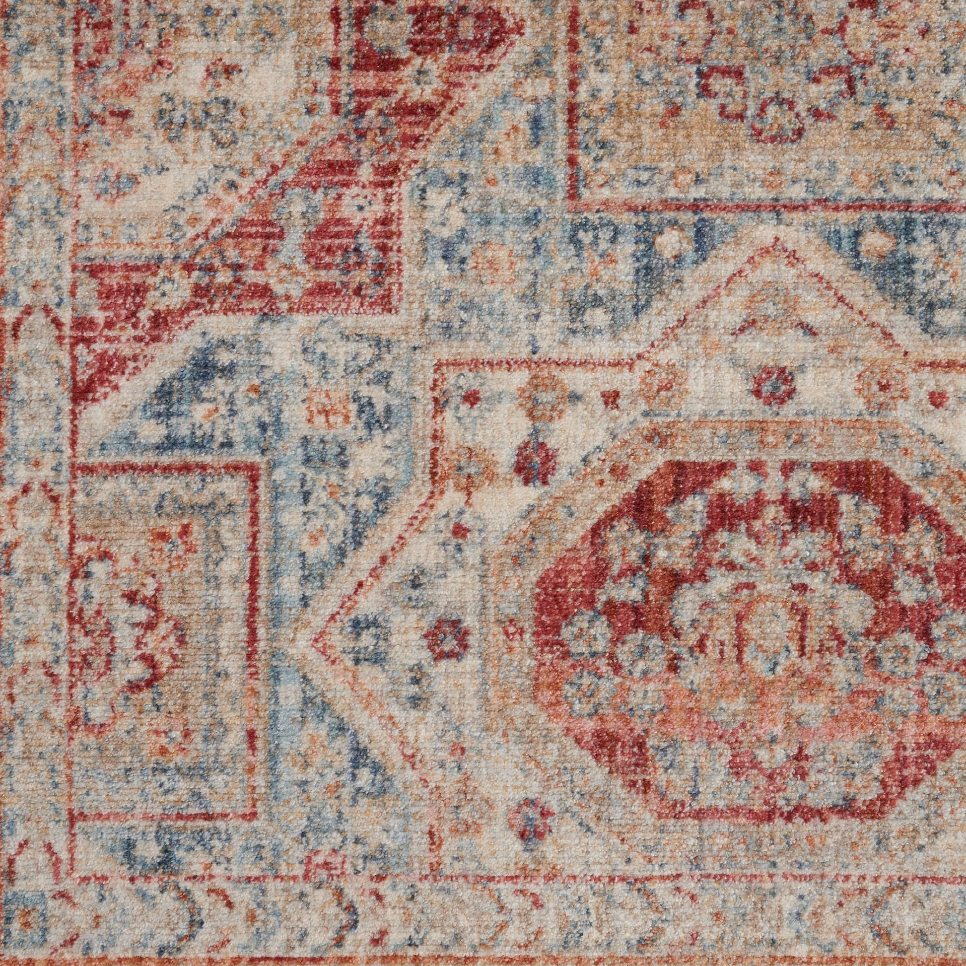 Nourison Home Homestead  Blue Multicolor  Traditional