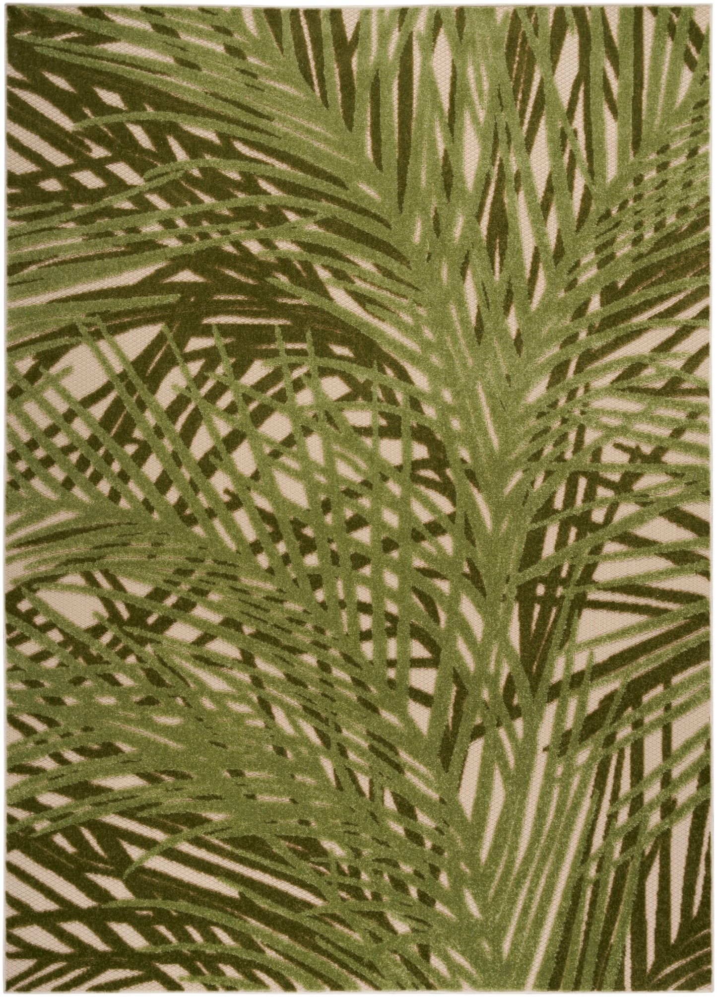 Nourison Home Aloha ALH41 Ivory Green Contemporary Power-loomed Rugs