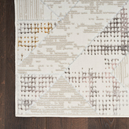 Nourison Home Glitz  Ivory Multicolor  Contemporary