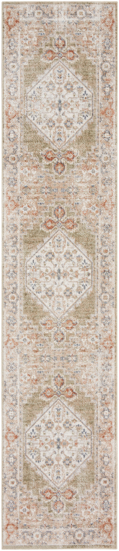 Nourison Home Astra Machine Washable ASW11 Sage Multi Traditional Power-loomed Rug