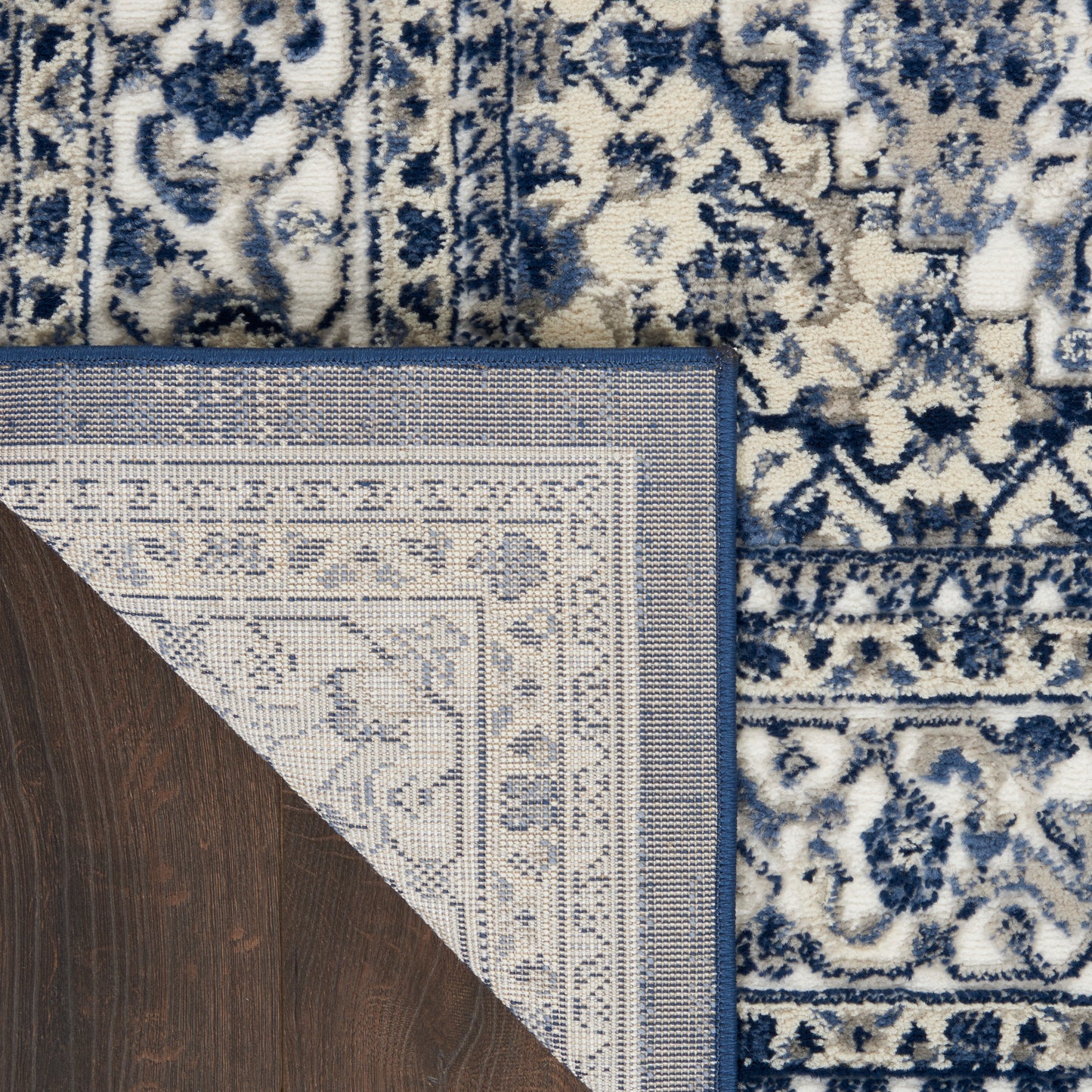 Nourison Home Cyrus  Ivory Navy  Traditional