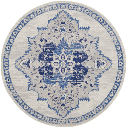 Nourison Home Whimsicle WHS14 Ivory Blue Transitional Power-loomed Rug