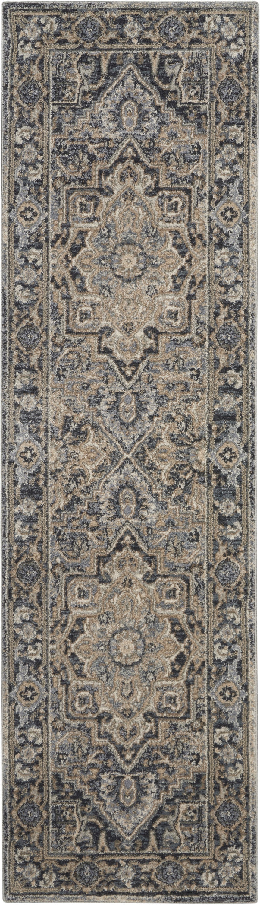 Nourison Home Moroccan Celebration KI381 Navy Traditional Power-loomed Rug