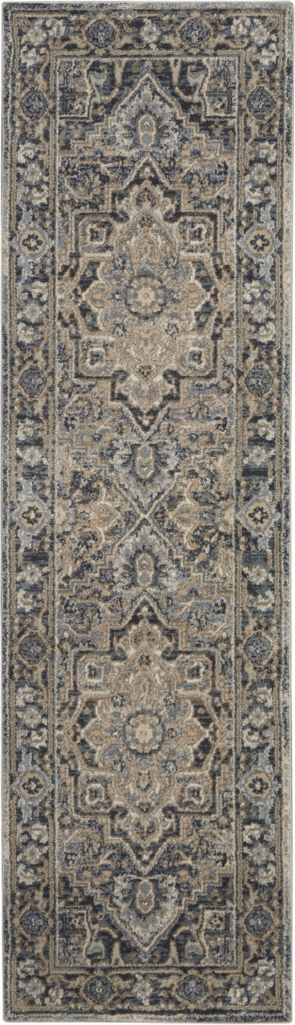 Nourison Home Moroccan Celebration KI381 Navy Traditional Power-loomed Rug